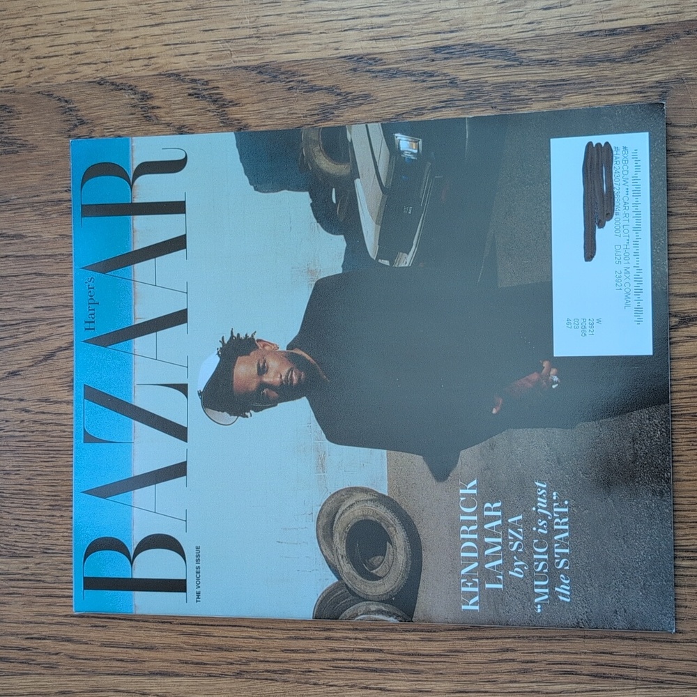 Harper's Bazaar Magazine The Voices Issue Kendrick Lamar By SZA Nov 2024